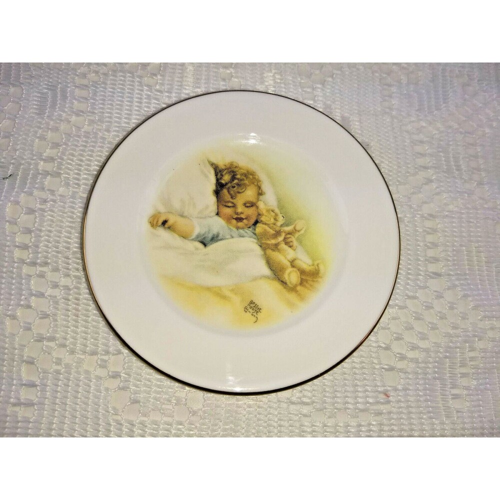 Mini Plate Sweet Dreams Baby Series Vintage Pfaltzgraff Bessie Pease Gutmann 4in